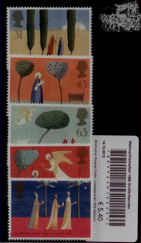Weihnachtsmarken 1996 Großbritannien Weihnachtsmarken 1996 Großbritannien