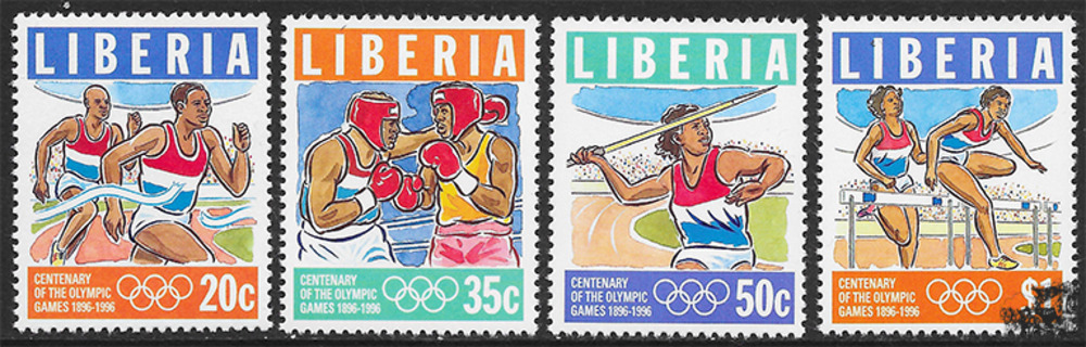 Liberia 1996 ** - 100 Jahre Olympische Spiele der Neuzeit