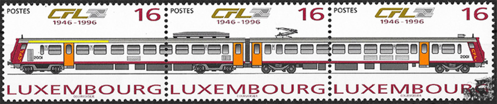 Luxemburg 1996 ** - 50 Jahre Nationale Eisenbahngesellschaft