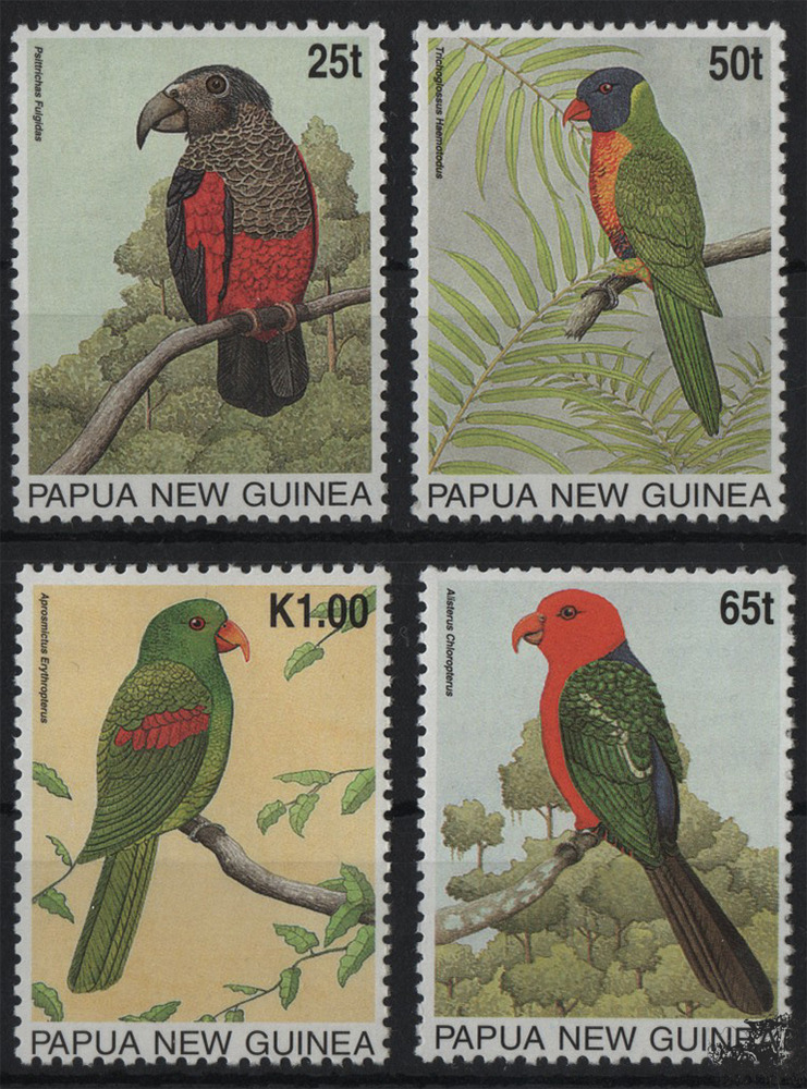 Papua-Neuguinea - Nr. 767-70 ** Papageien