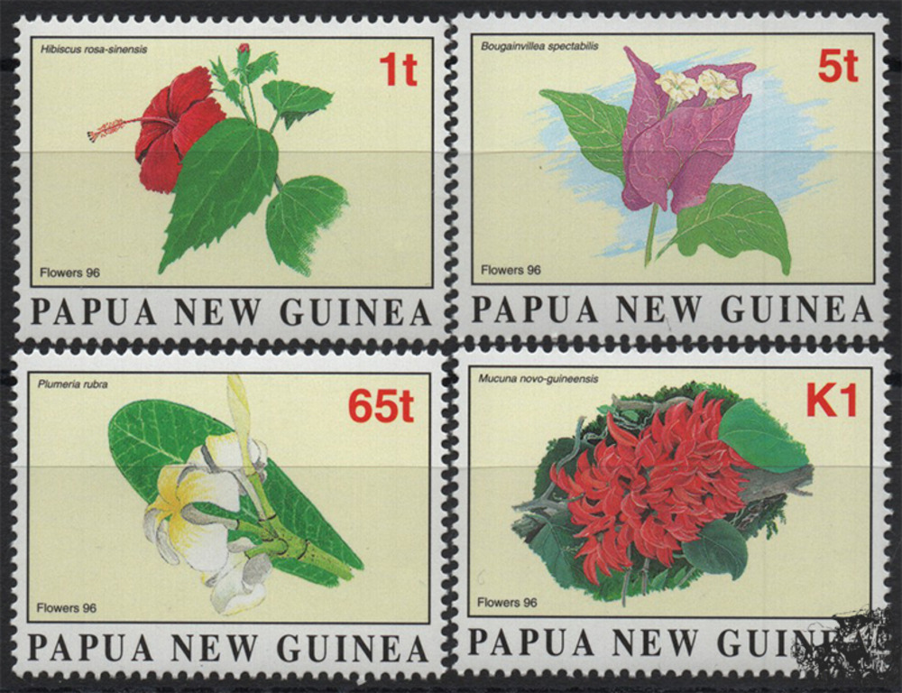 Papua-Neuguinea - Nr. 787-90 ** Blumen Papua-Neuguinea - Nr. 787-90 ** Blumen