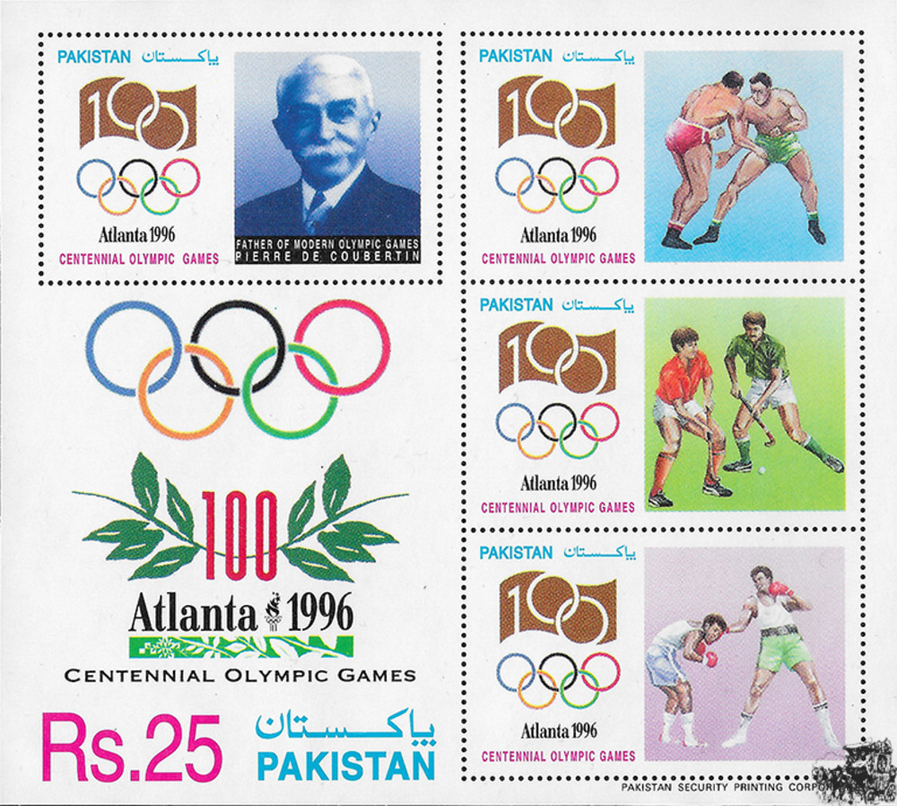 Pakistan 1996 ** - 100 Jahre Olympische Spiele der Neuzeit