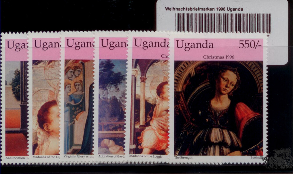 Weihnachtsbriefmarken 1996 Uganda