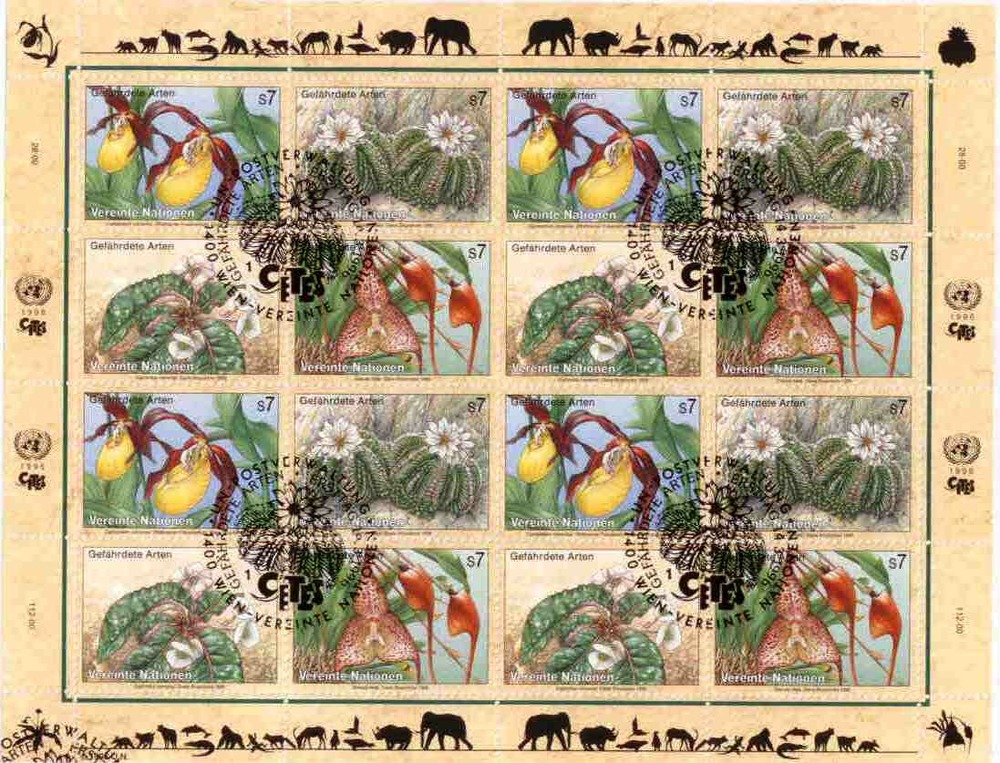 UNO Wien - FDC, ATS 28,00 - Gef. Arten “Flora“ (IV) UNO Wien - FDC, ATS 28,00 - Gef. Arten “Flora“ (IV)