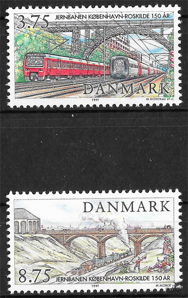 Dänemark 1997 ** - 150 Jahre Eisenbahnverbindung Kopenhagen-Roskilde