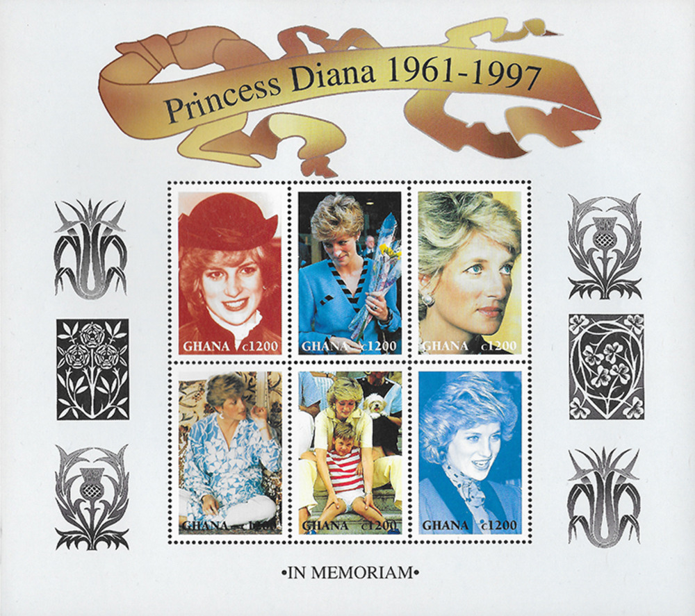 Ghana 1997 ** - Tod von Prinzessin Diana, mit Hut