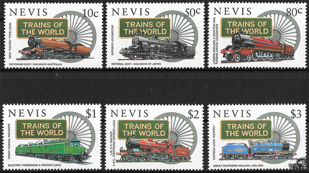 Nevis 1997 ** - Lokomotiven aus aller Welt, „New Pacific“