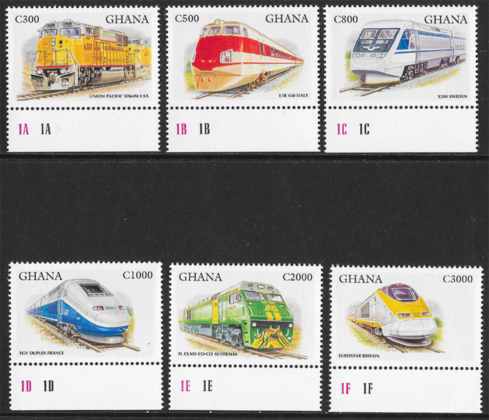 Ghana 1998 ** - Lokomotiven aus aller Welt, Union Pacific SD60M (USA)