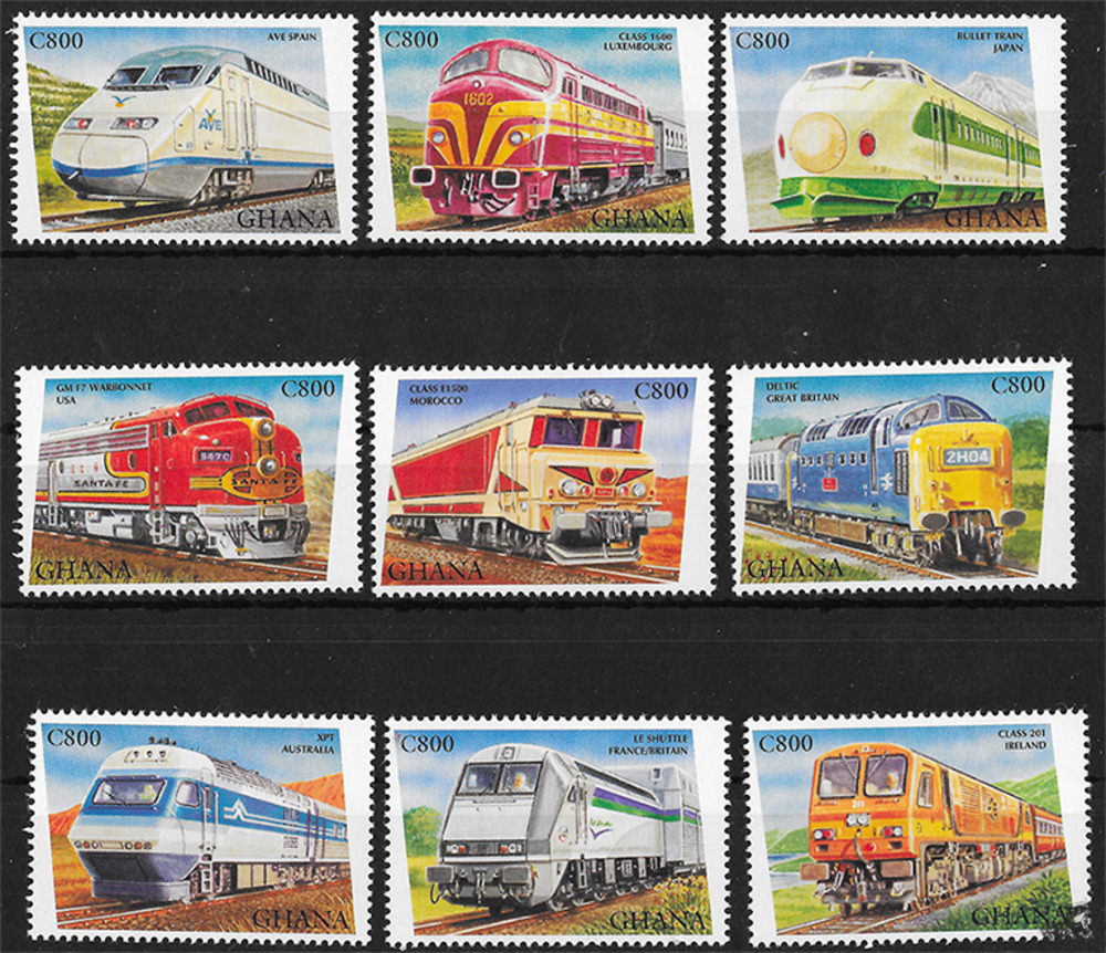 Ghana 1998 ** - Lokomotiven aus aller Welt