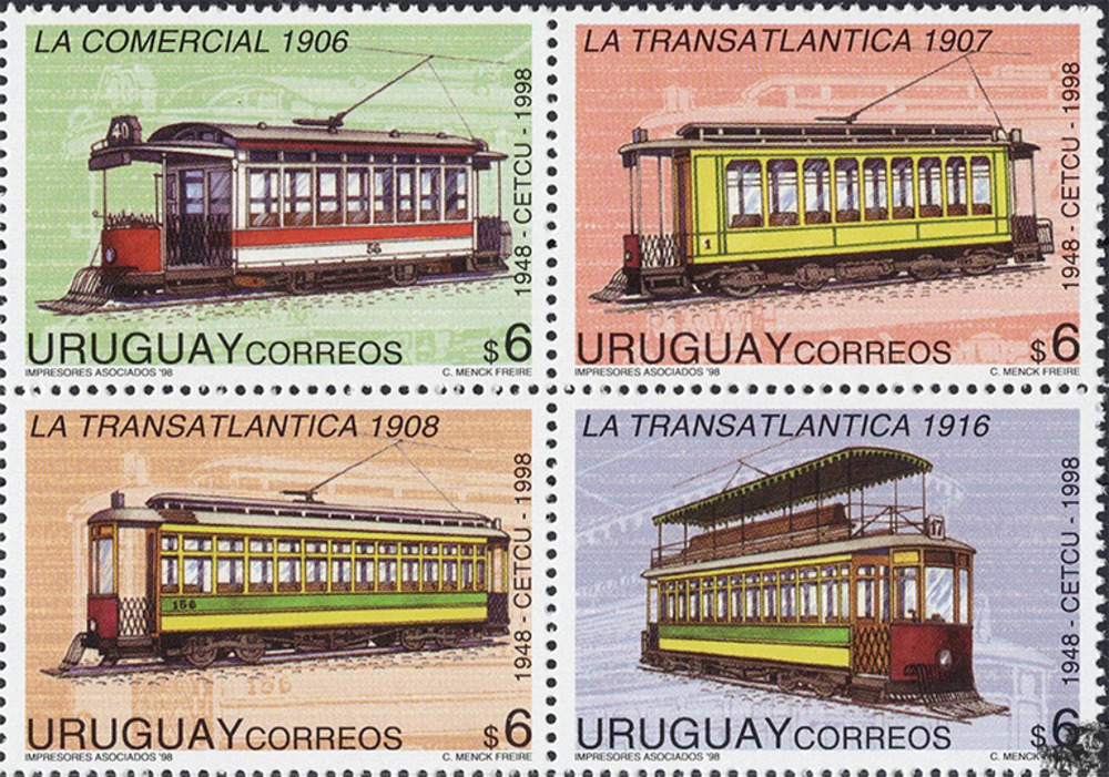 Uruguay 1998 ** - Straßenbahnen von Montevideo