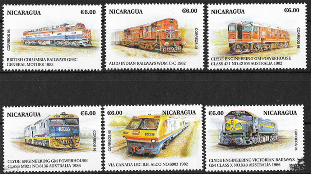 Nicaragua 1999 ** - Geschichte der Eisenbahn, GF6C 