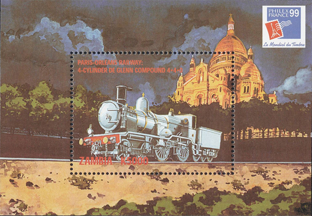 Sambia 1999 ** - Lokomotive der Paris-Orléans-Bahn