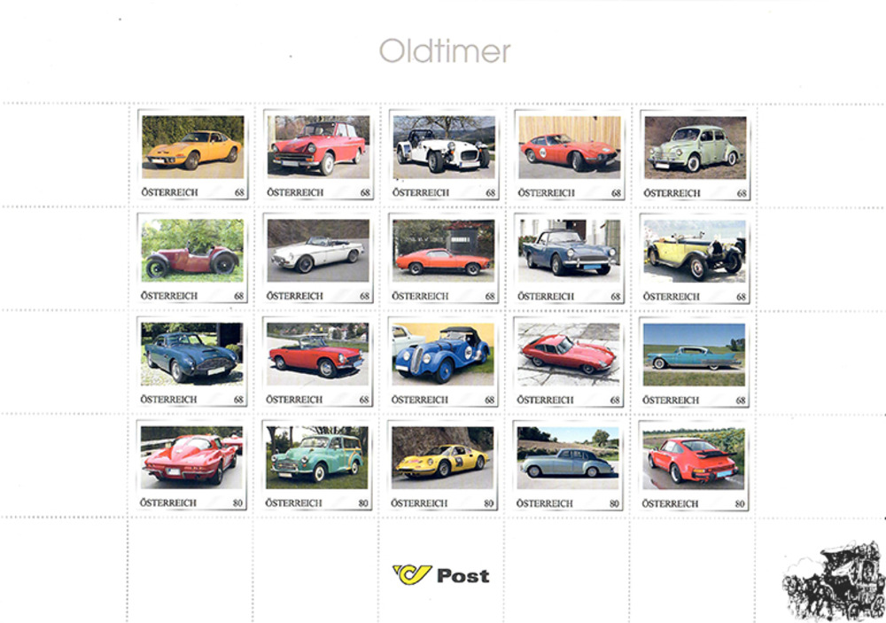 Marken.Edition 20 “Oldtimer“ - Österreich Klbg mit personalisierten Marken 