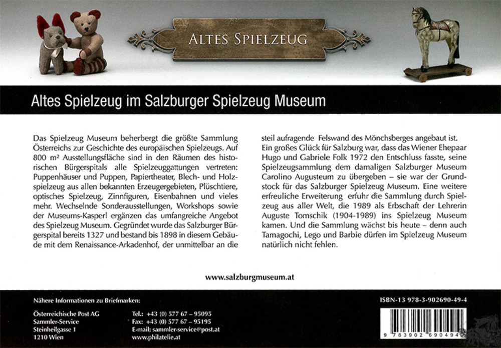 Altes Spielzeug, Marken.Edition 8 ** - Salzburg Museum