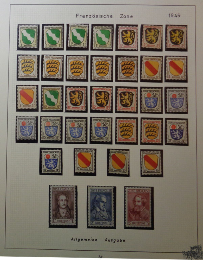 Sammlung Alliierte Besetzung: Gemeinschaftsausgaben/Französische Zone/Bi-Zone */**/gestempelt 1945-1949 Sammlung Alliierte Besetzung: Gemeinschaftsausgaben/Französische Zone/Bi-Zone */**/gestempelt 1945-1949