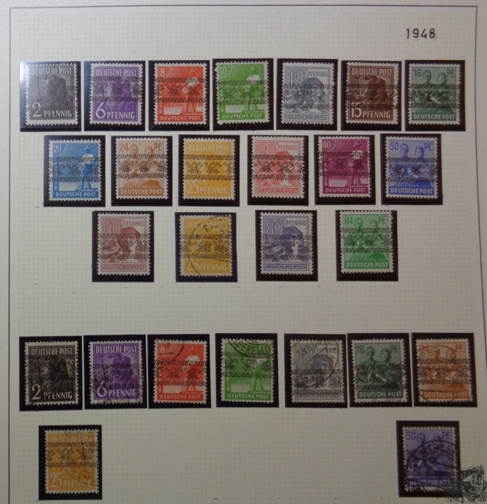 Sammlung Alliierte Besetzung: Gemeinschaftsausgaben/Französische Zone/Bi-Zone */**/gestempelt 1945-1949 Sammlung Alliierte Besetzung: Gemeinschaftsausgaben/Französische Zone/Bi-Zone */**/gestempelt 1945-1949