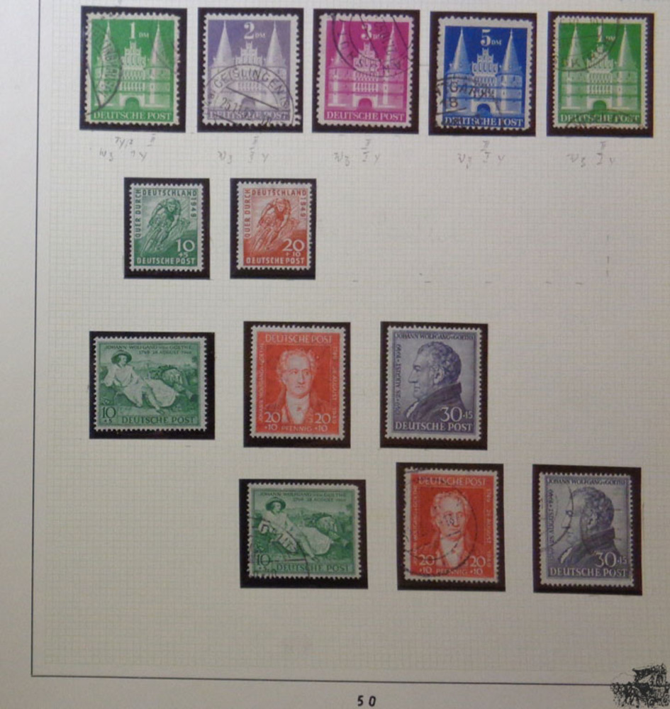 Sammlung Alliierte Besetzung: Gemeinschaftsausgaben/Französische Zone/Bi-Zone */**/gestempelt 1945-1949 Sammlung Alliierte Besetzung: Gemeinschaftsausgaben/Französische Zone/Bi-Zone */**/gestempelt 1945-1949