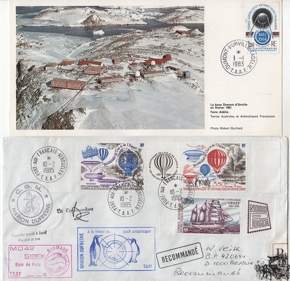 Sammlung Französische Gebiete in der Antarktis / Polarforschung - ca. 100 Belege / FDC Sammlung Französische Gebiete in der Antarktis / Polarforschung - ca. 100 Belege / FDC