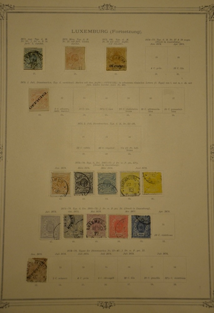 Uralt-Sammlung Luxemburg ab Nr.1