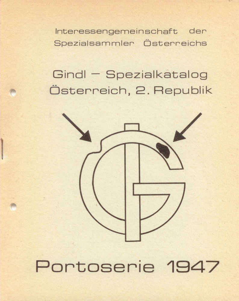 Gindl - Spezialkatalog - Portoserie 1947, Plattenfehler