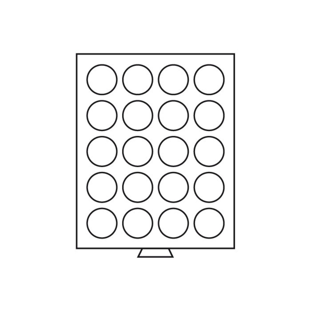 Münzbox mit 24 runde Fächer
