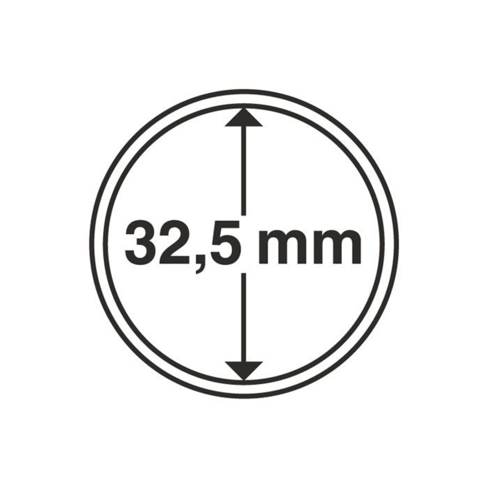 Münzkapseln 32,5 mm, ohne Griffrand