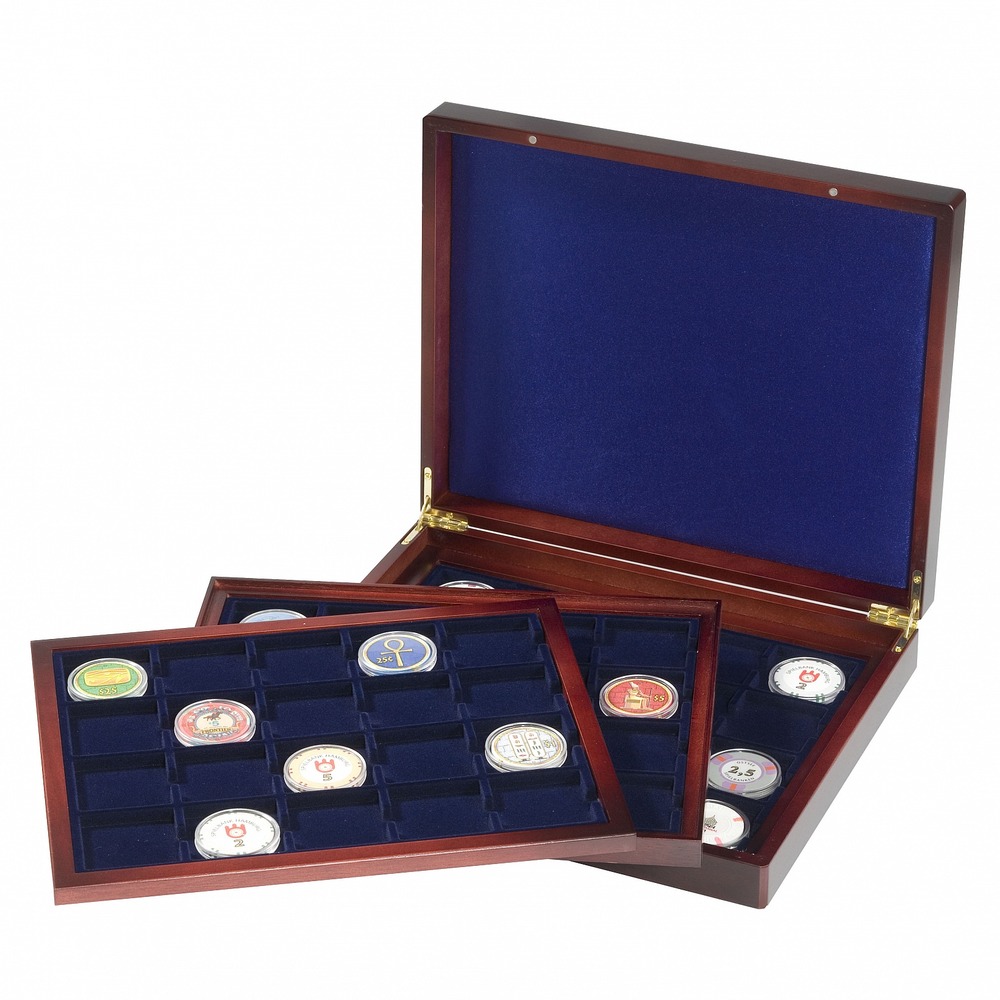VOLTERRA TRIO de Luxe, with 20 square compartments for coins up to 48 mm Ø