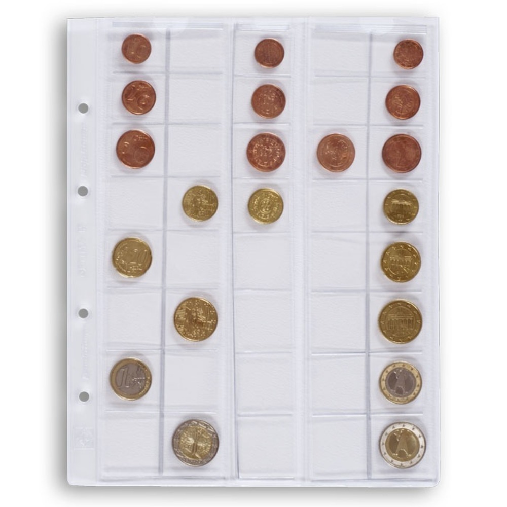 Coin sheets OPTIMA, for Euro-KMS