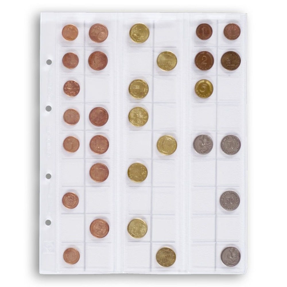 Münzhüllen OPTIMA, für 54 Münzen bis 20 mm Ø, glasklar 