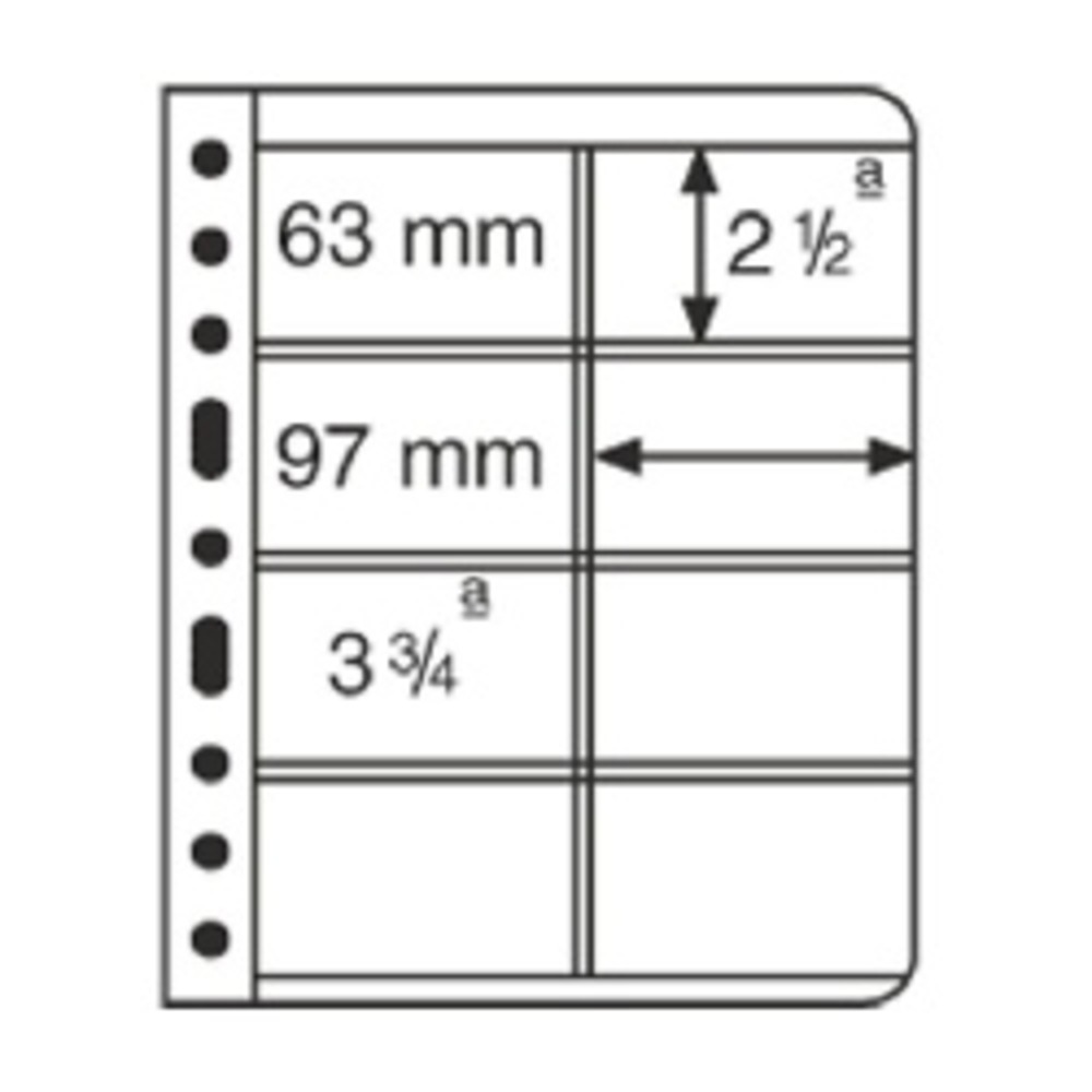 VARIO Hüllen 216 x 280 mm 4VC für Telefonkarten