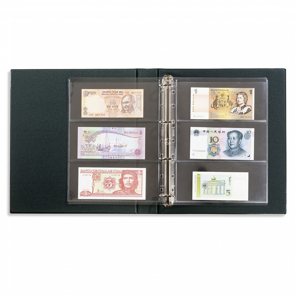 Banknotenalbum VARIO schwarz, inkl. 10 Hüllen 