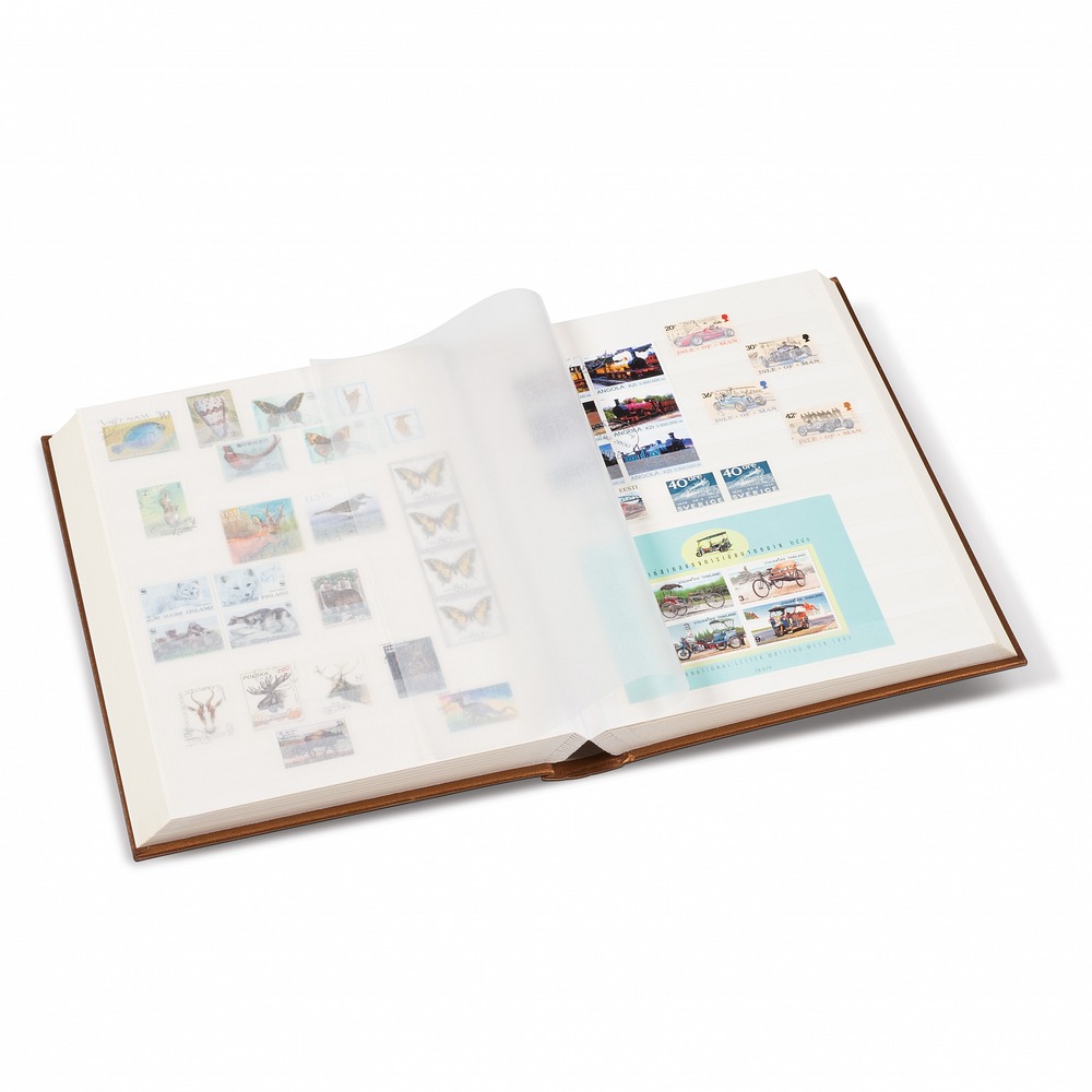 Einsteckbuch mit 64 charmoisfarbene Seiten, wattiert - Metallic Edition - Bronze
