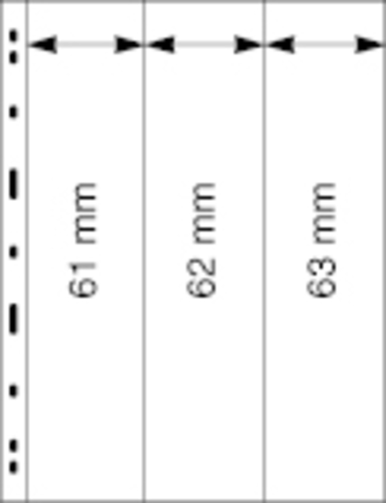 UNIPLATE Blätter 3 Streifen, vertikal - schwarz