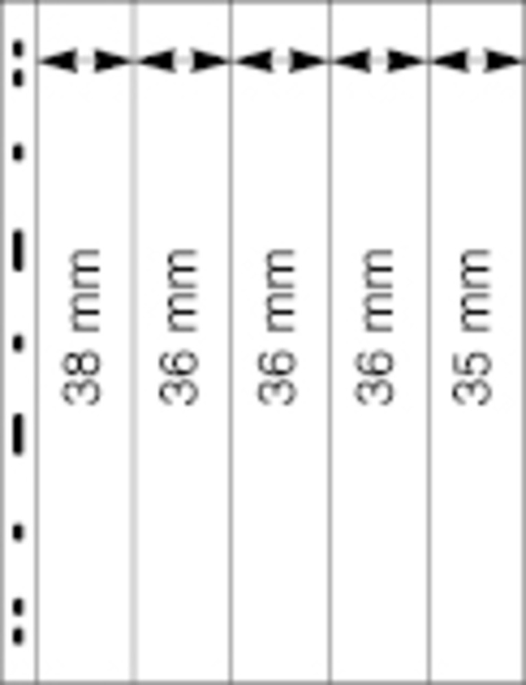 UNIPLATE Blätter 5 Streifen, vertikal - schwarz