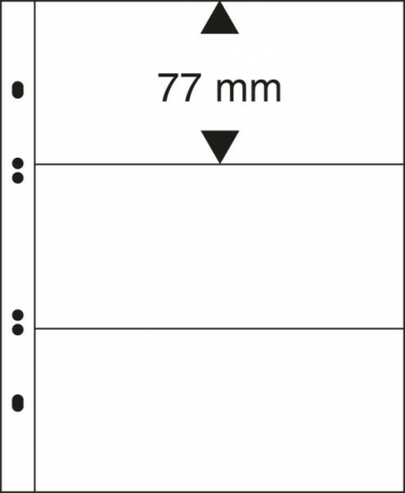 Multi collect Blätter mit 3 Streifen (77 mm) pro Seite - schwarz - 10er-Packung