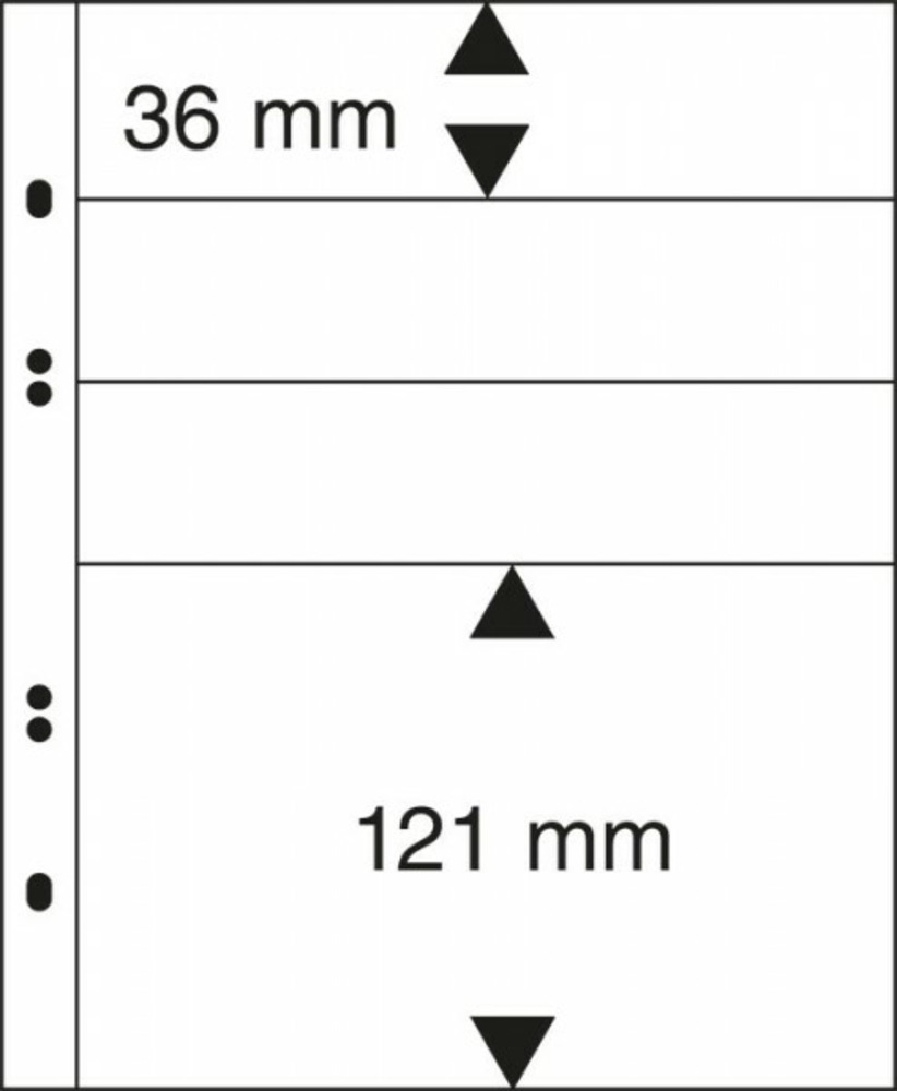 Multi collect Blätter mit 4 Streifen pro Seite - schwarz - 10er-Packung