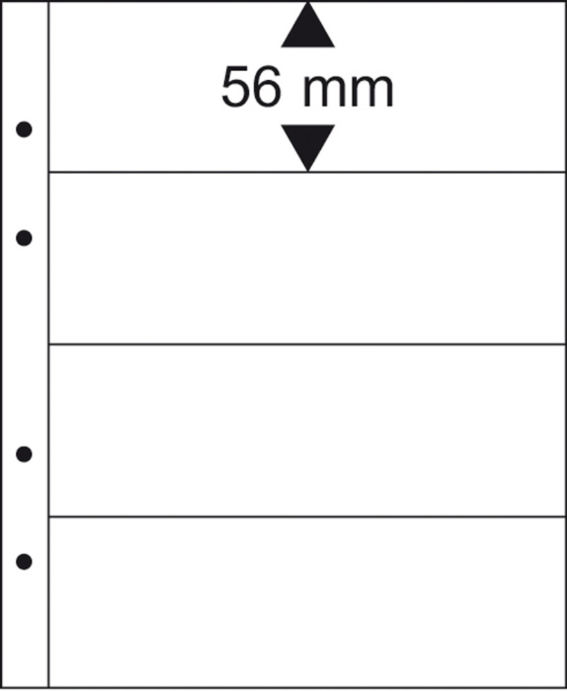 Multi collect Blätter mit 4 Streifen (56 mm) - glasklar - 10er-Packung