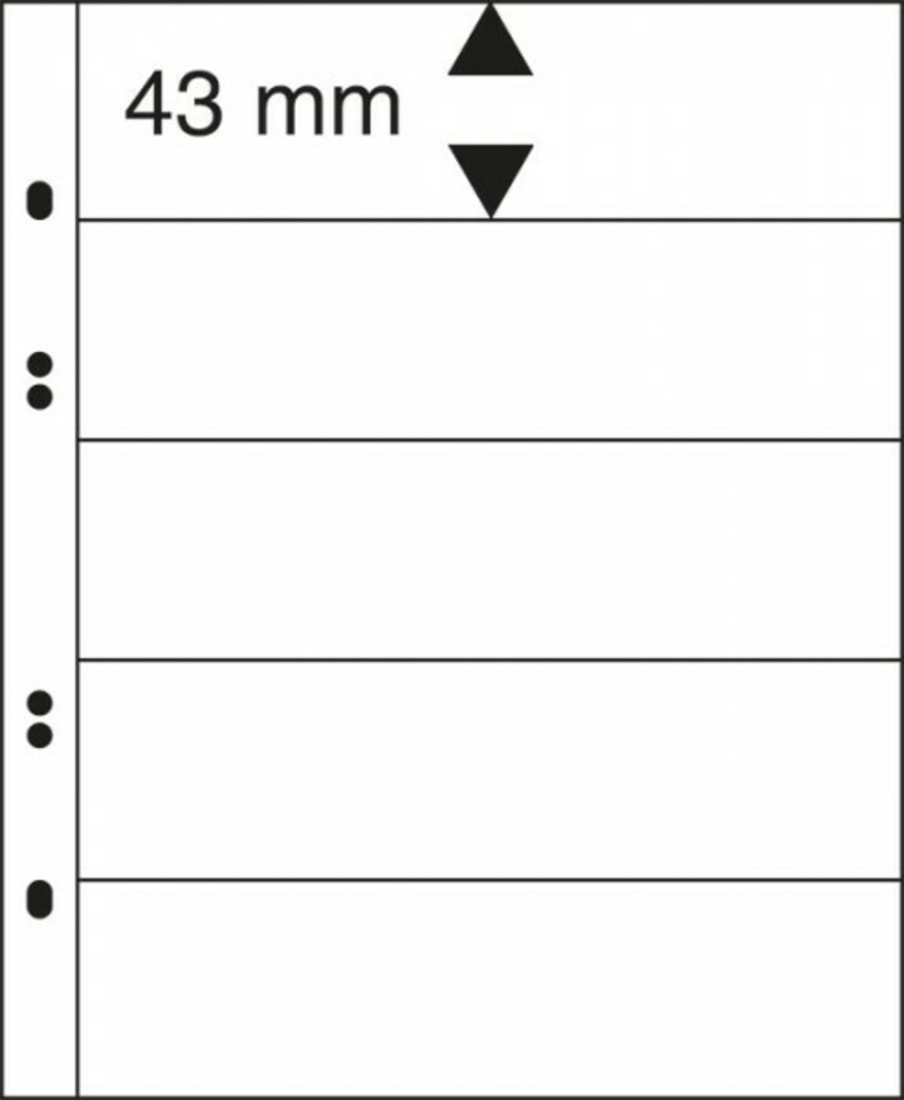 Multi collect Blätter mit 5 Streifen (43 mm) - glasklar - 10er-Packung