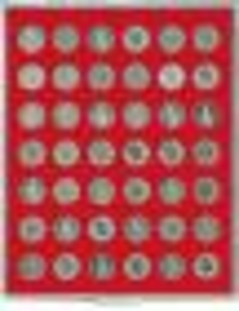 Münzenbox mit 42 runden Vertiefungen für Münzen mit Ø 27,5 mm, Standard