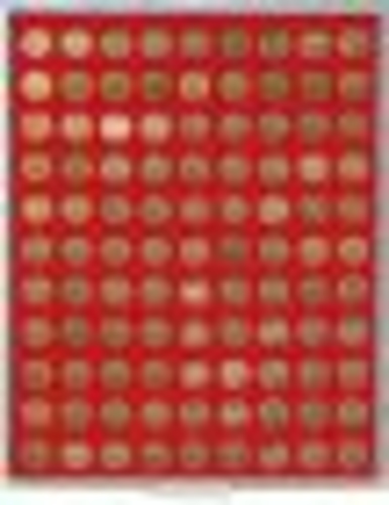 Coin Box 99 round indentations, light red Sandard