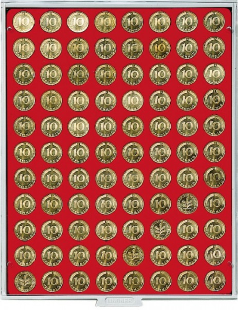 Coin Box 88 round compartments for coins with a diameter of 21.5 mm, standard