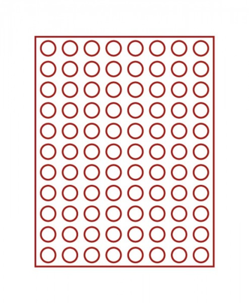 Coin Box 88 round compartments for coins with a diameter of 21.5 mm, standard