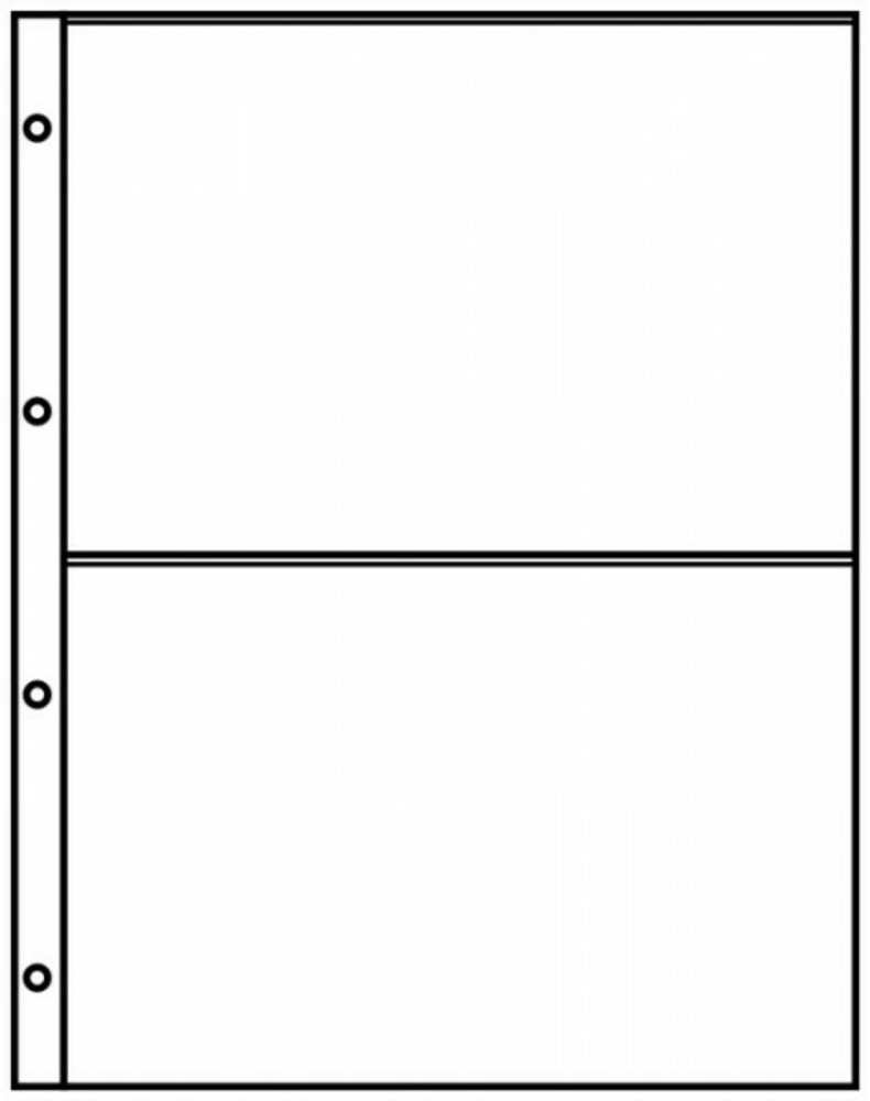 Einsteckblätter A4 schwarz mit 2 Taschen (220 x 147 mm) - 10er-Packung