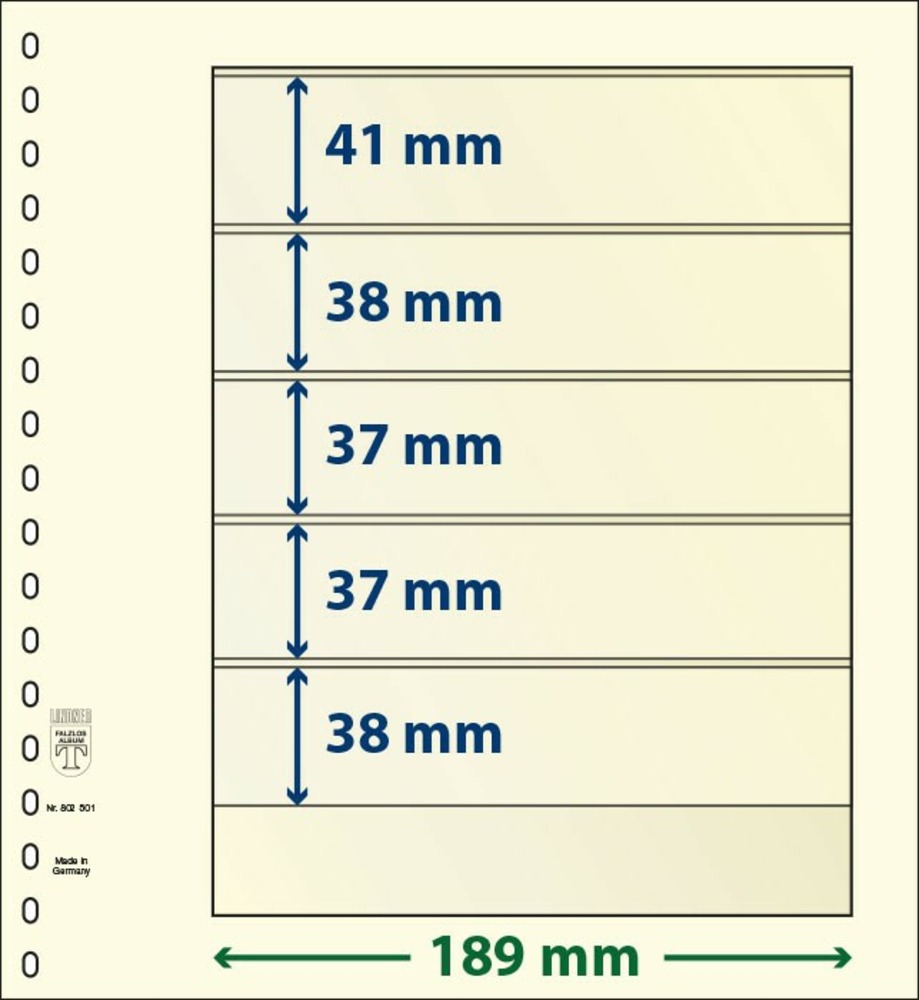 T-BLANKO Blätter 802 501 (5 Taschen)