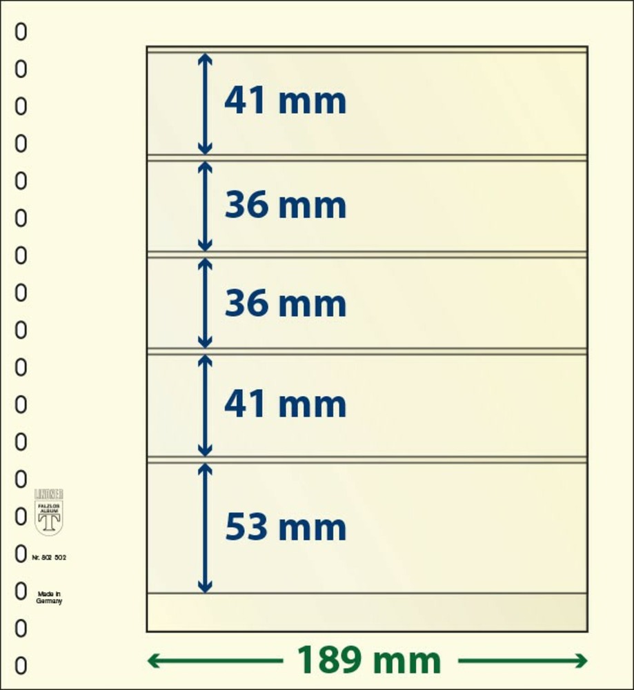 T-BLANKO Blätter 802 502 (5 Taschen)