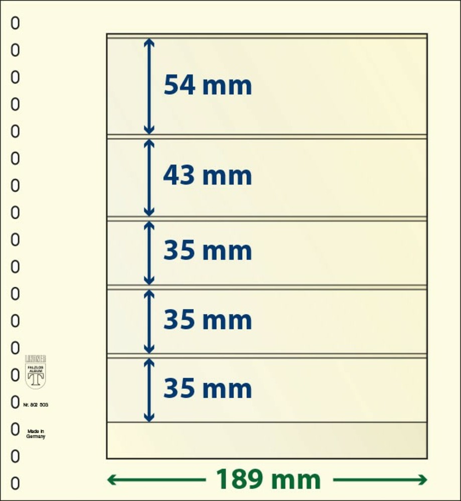 T-BLANKO Blätter 802 503 (5 Taschen)