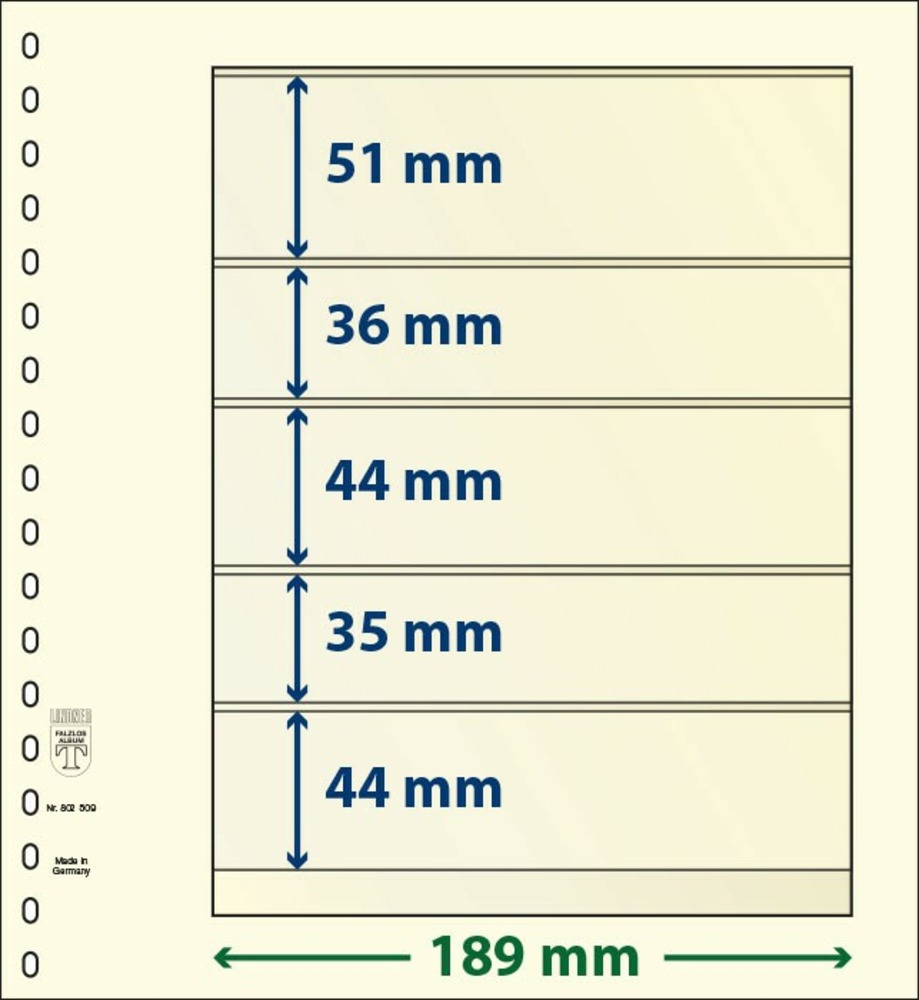 T-BLANKO Blätter 802 509 (5 Taschen)