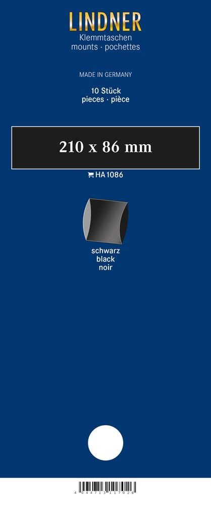 HAWID Klemmstreifen 210 x 86 mm, schwarz - 10 Stück