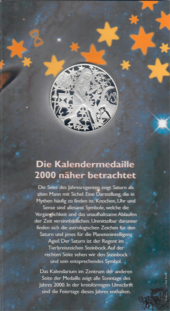 Kalendermedaille 2000 - Saturn