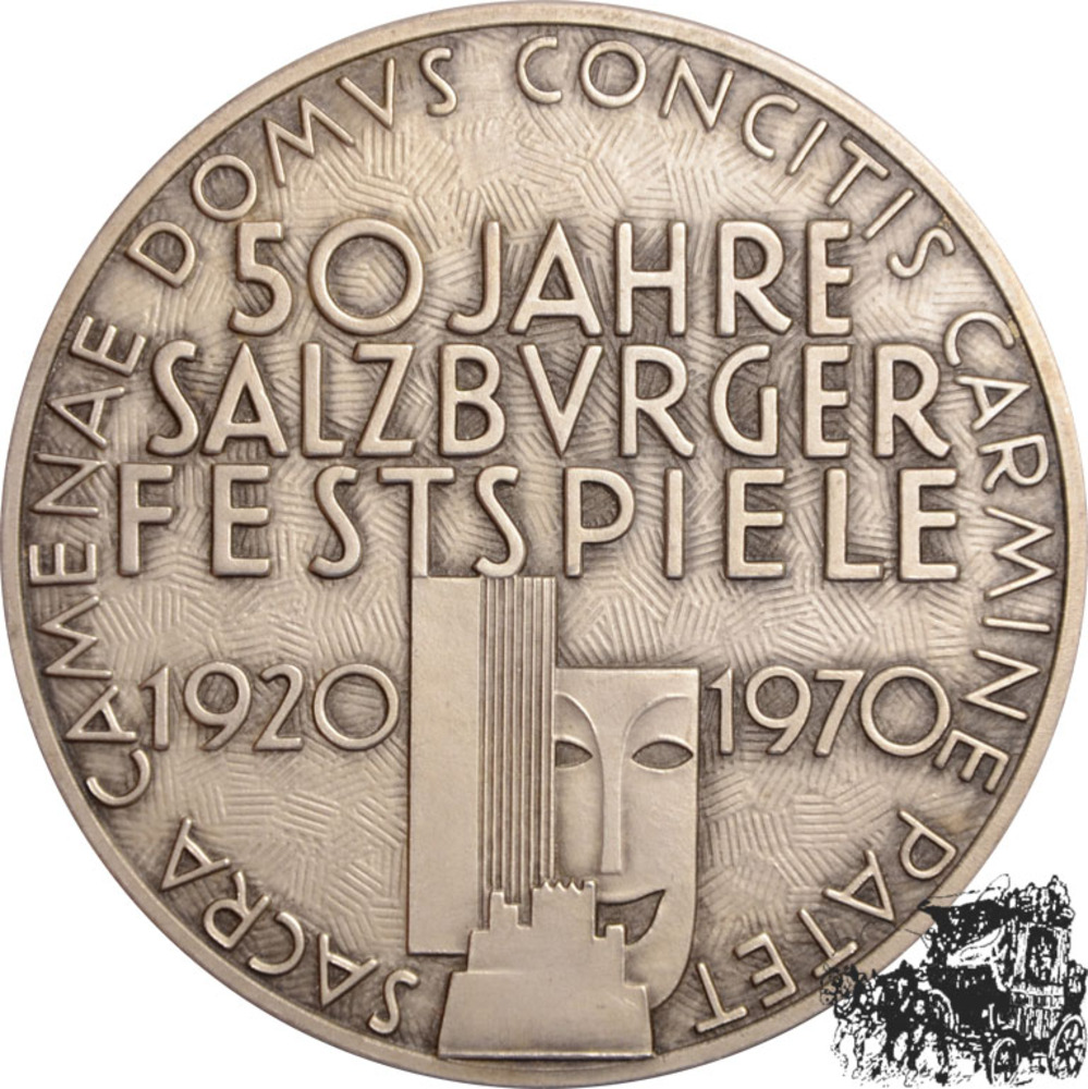 Bronze Medaille - 50 Jahre Salzburger Festspiele, Max Rainhardt